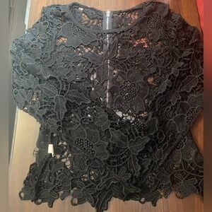 Black Lace Blouse